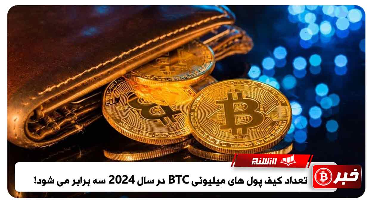 تعداد کیف پول های میلیونی BTC در سال 2024 سه برابر می شود!