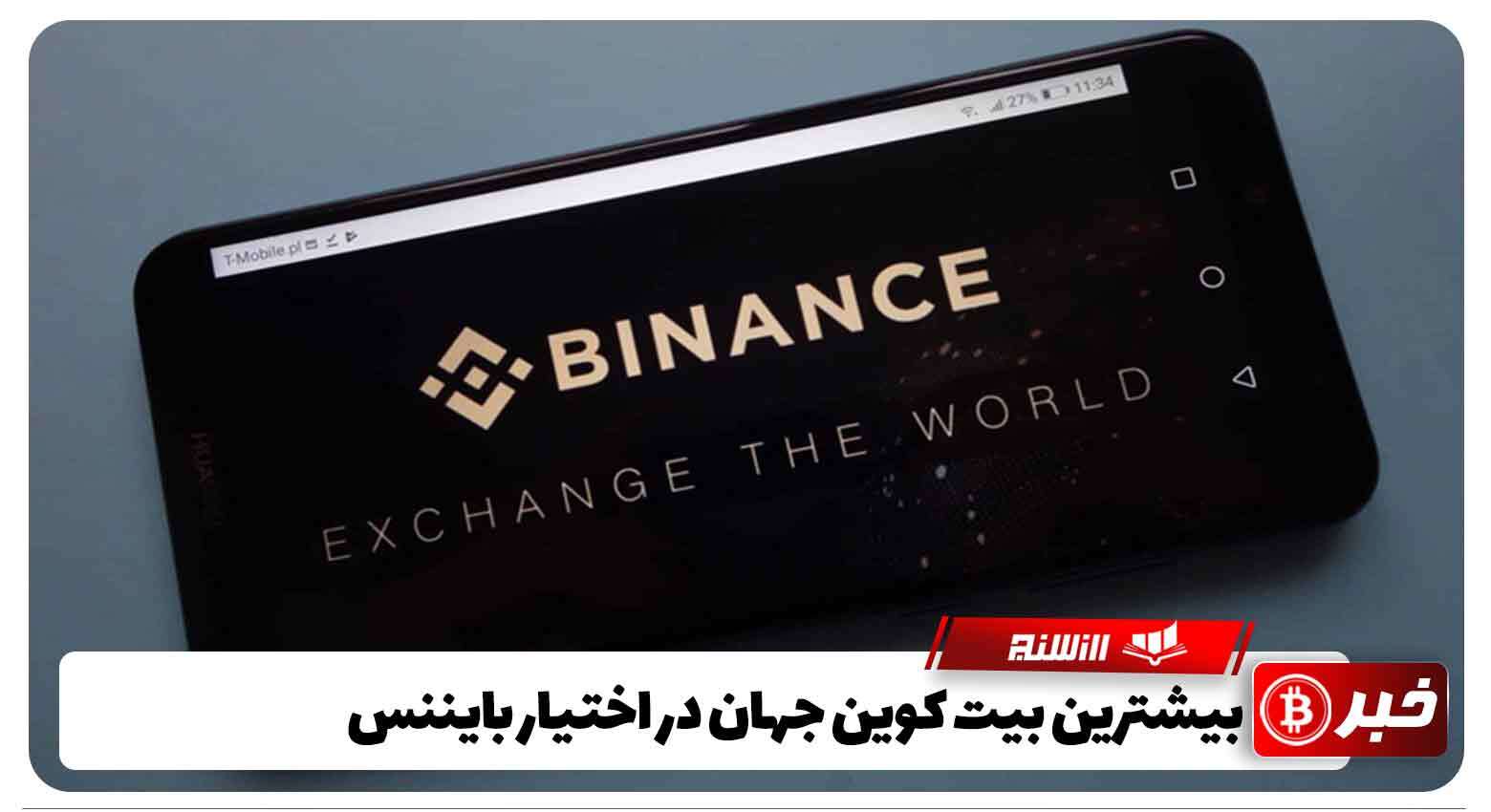 بیشترین بیت کوین جهان در اختیار بایننس 