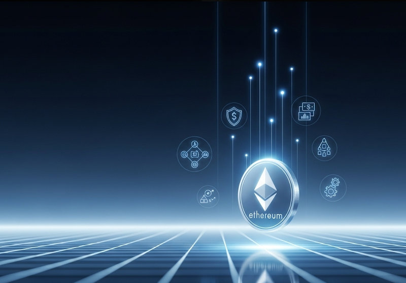 تصویری از اتریوم و تصویری از زنجیر در پشت آن