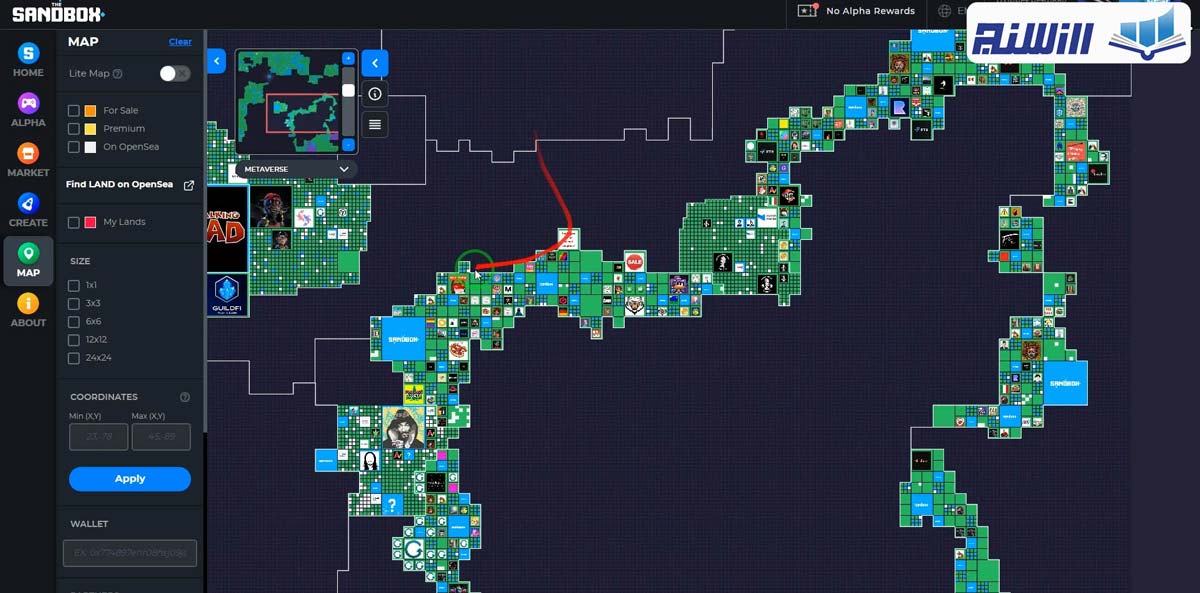 خرید زمین در بازی سندباکس