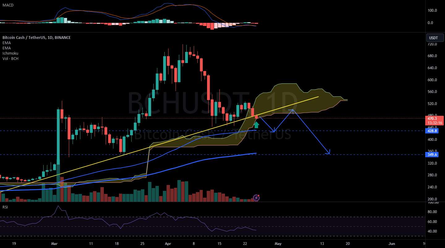  تحلیل بیتکوین کش - BCHUSDT 1D