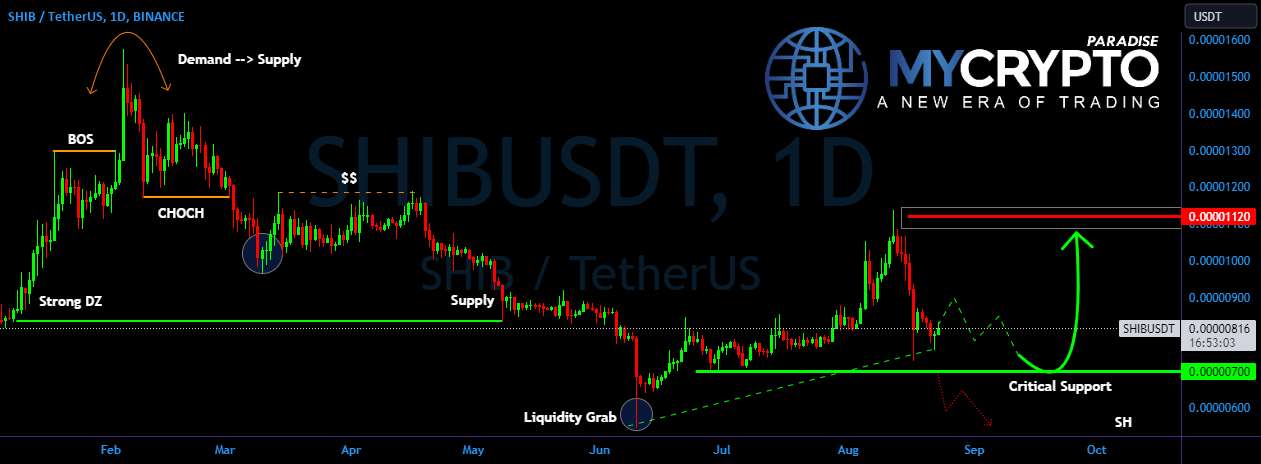  تحلیل شیبا - SHIB/USDT برای یک رالی بالقوه آماده است | تحلیل شیبا اینو