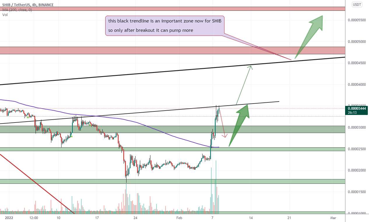 SHIBUSDT همانطور که گفتیم در حال پمپاژ است اما اصلاح محلی اکنون در پیش است