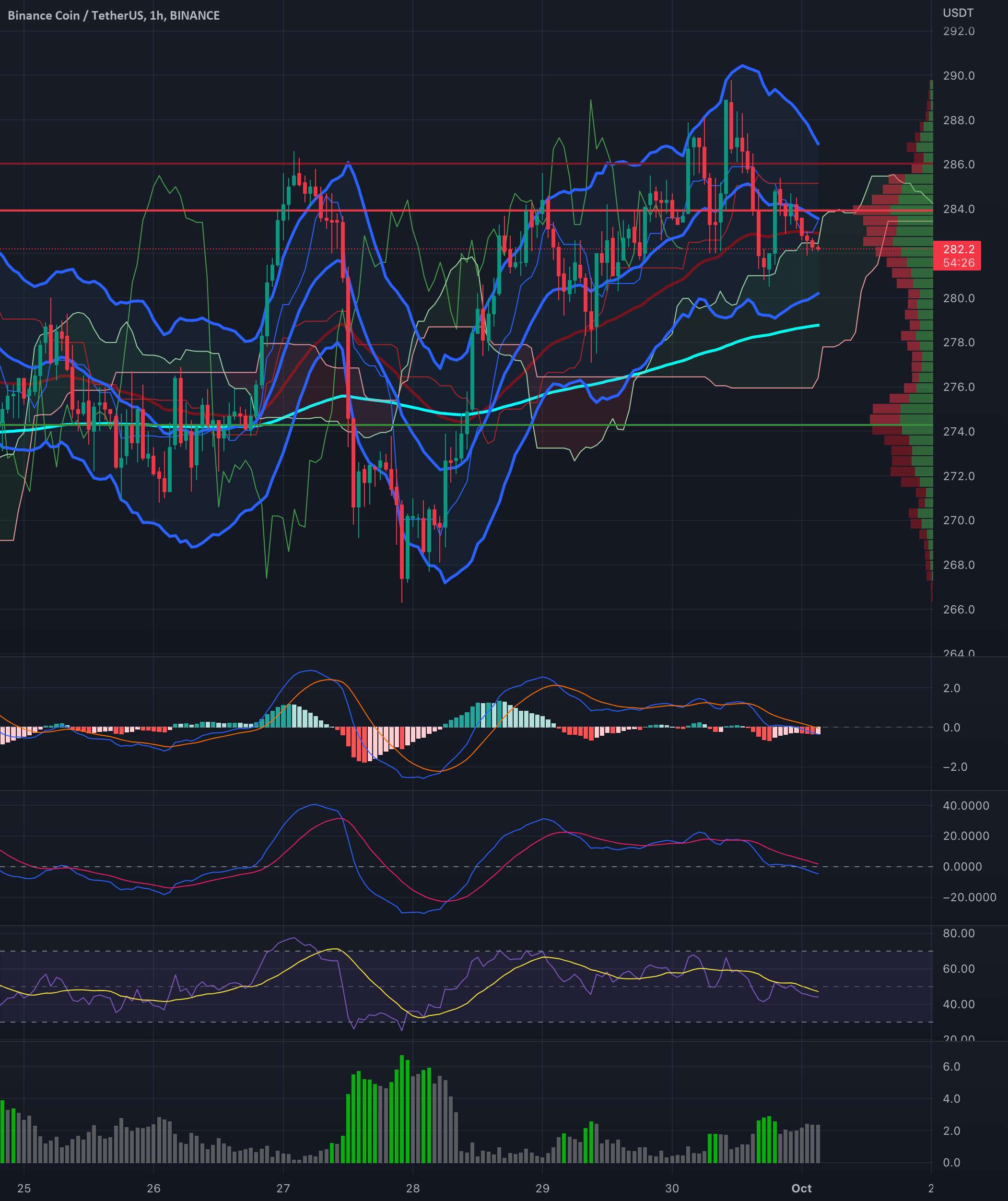 بسته شدن BNB @ 282.1 برای +20٪