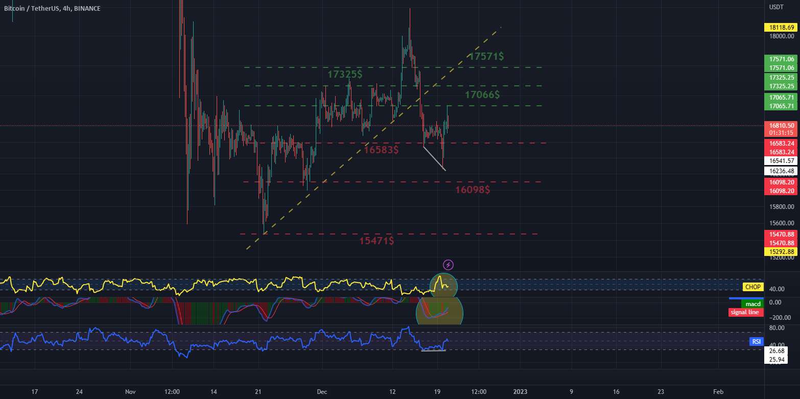 بررسی روزانه فاصله 4H BTC