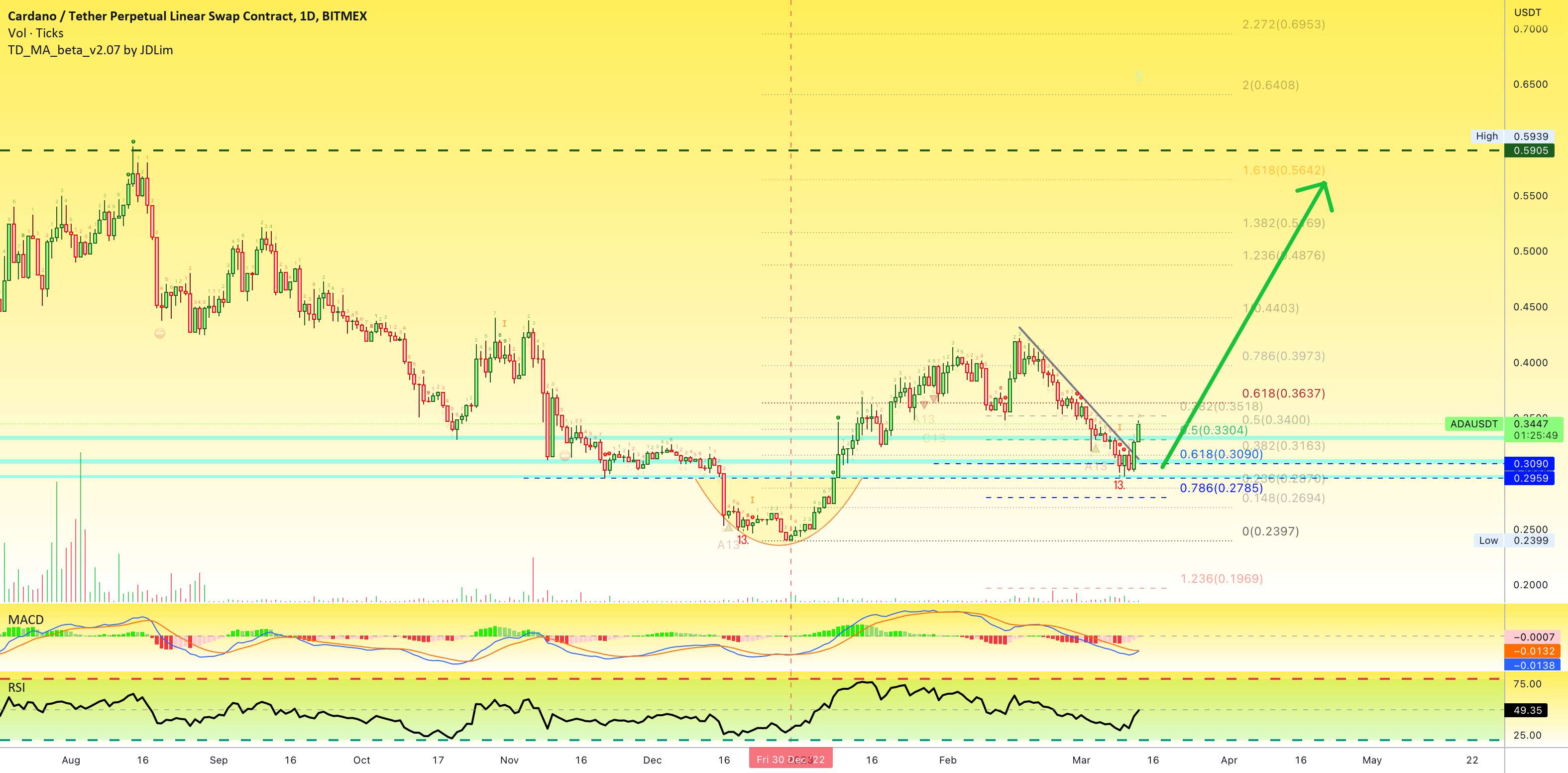 ✴️ سری نقشه‌برداری هدف بعدی Cardano (0.59 دلار بعدی)