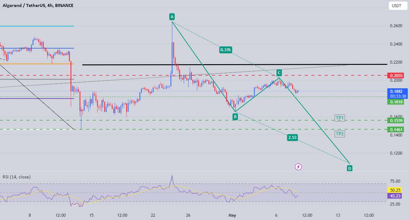 ALGO USDT - نمودار و احساسات نزولی خوب به نظر نمی رسد