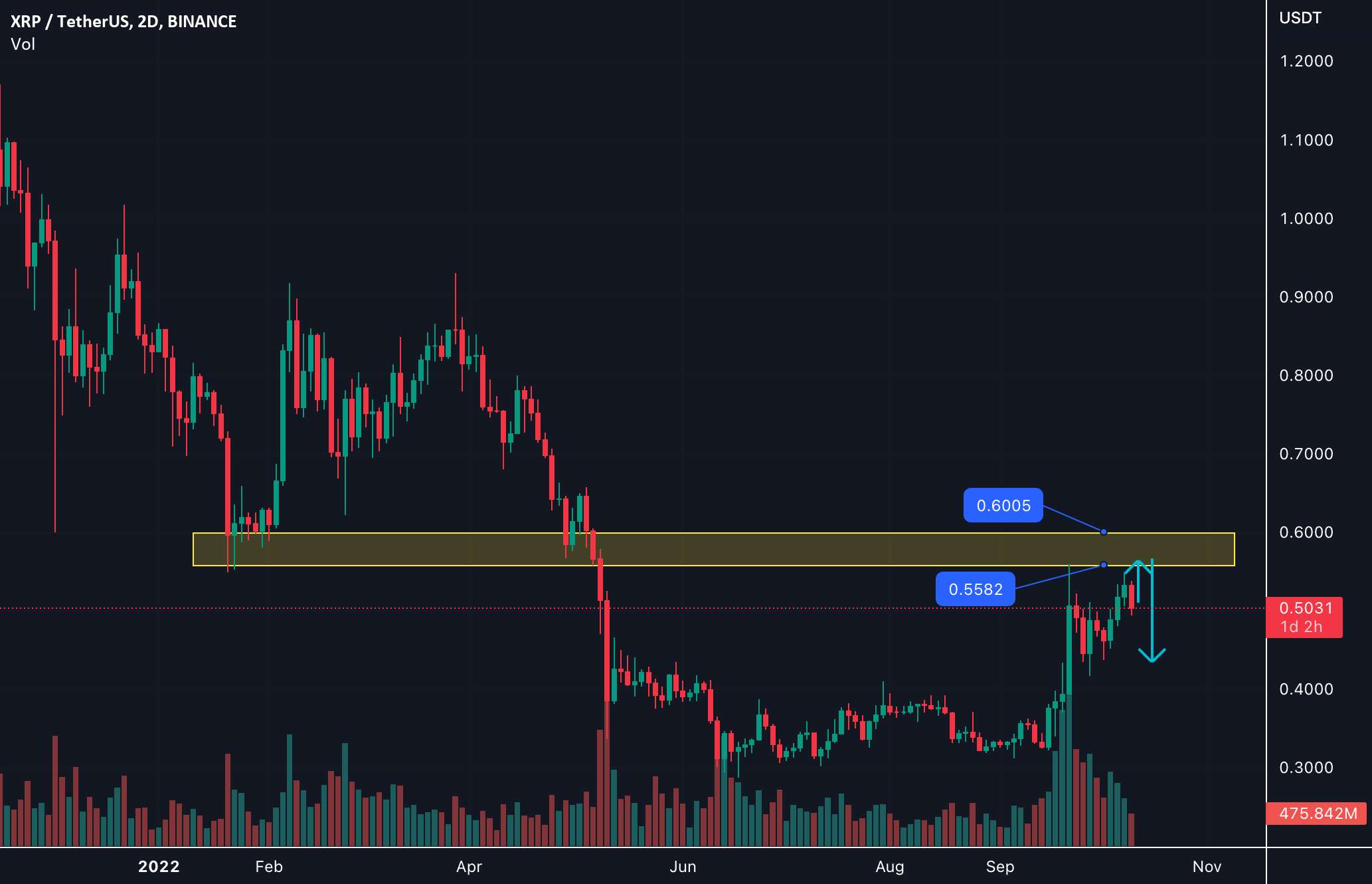 پرچین XRP با بلند کوچک عاقلانه است.