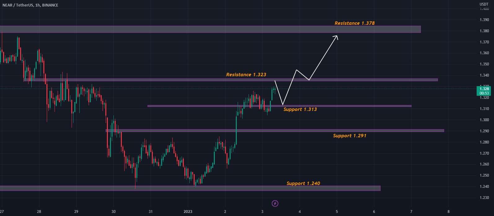 تحلیل نزدیک Usdt، بازه زمانی (H1) تاریخ (03 ژانویه 2023)