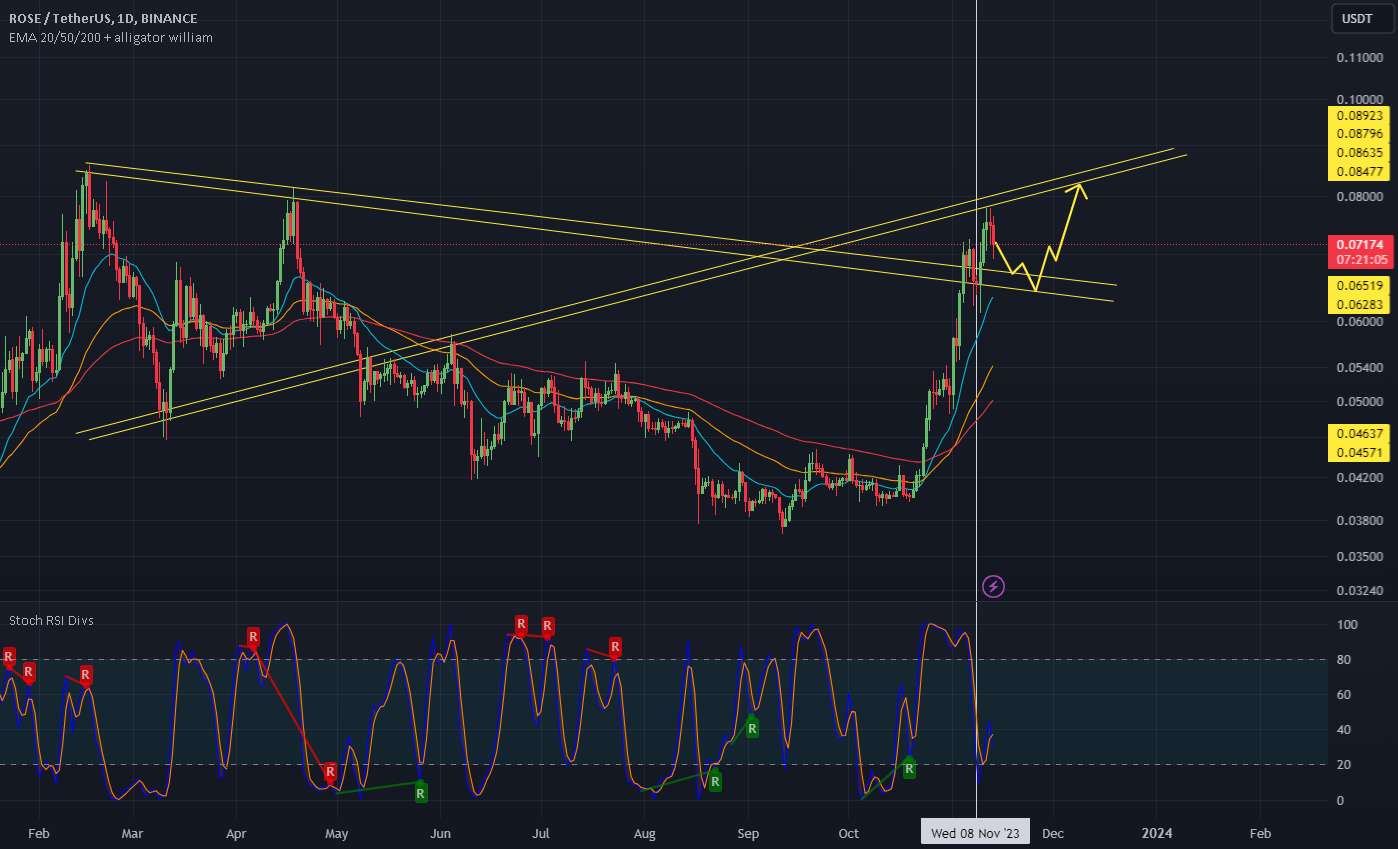 تحلیل آسیس نتورک - نزولی در RoseUsdt