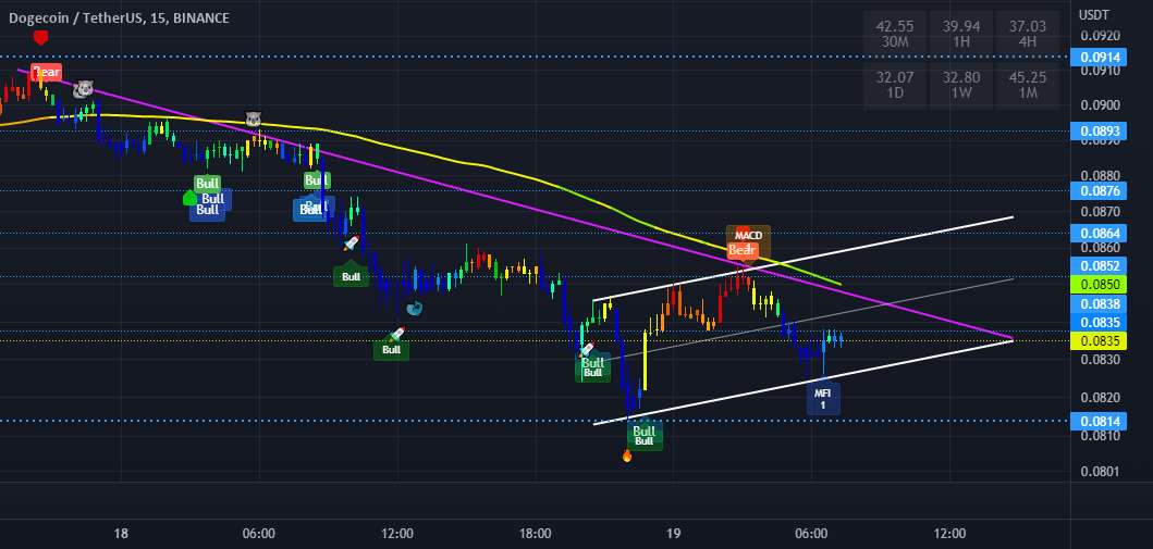 تحلیل دوج کوین - DOGE 15 min