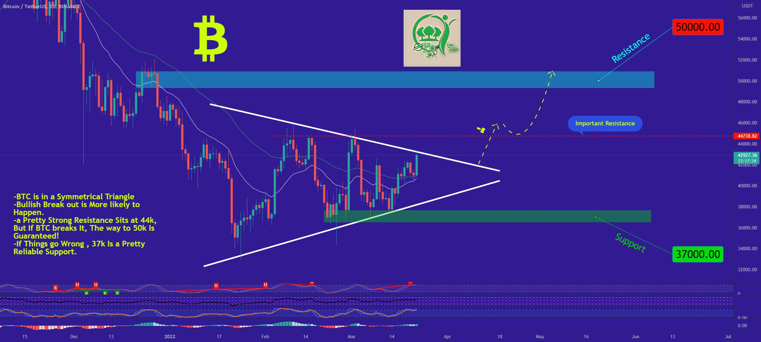 اگر BTC بتواند این مقاومت را بشکند می تواند به 50 هزار برسد!