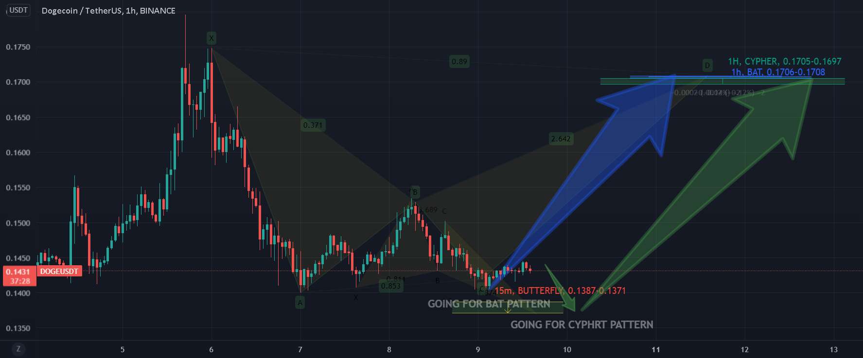  تحلیل دوج کوین - DOGEUSDT NEXT PRZ