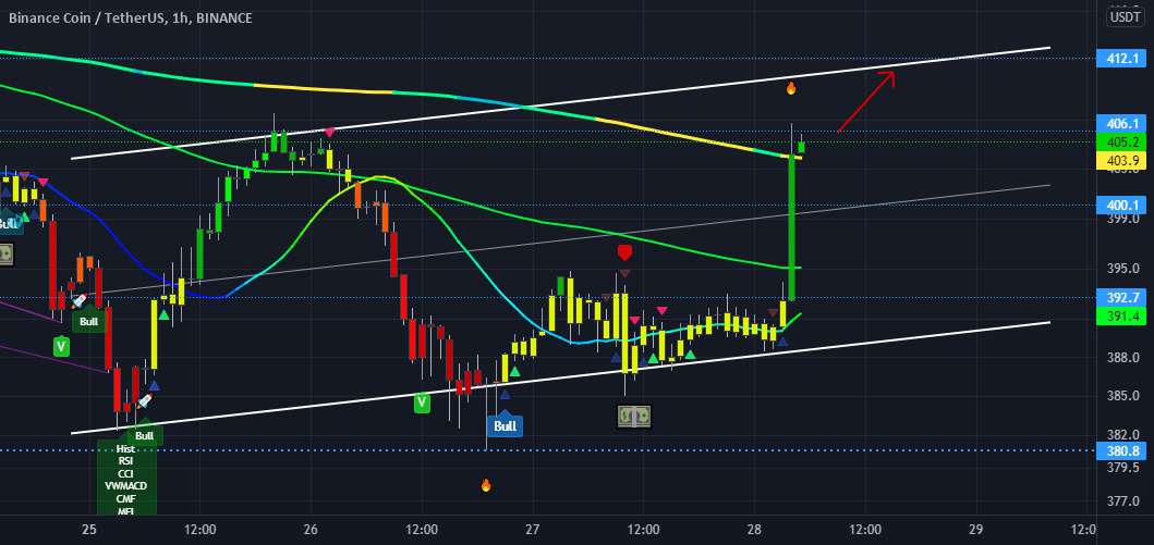  تحلیل بایننس کوین - BNB 1h