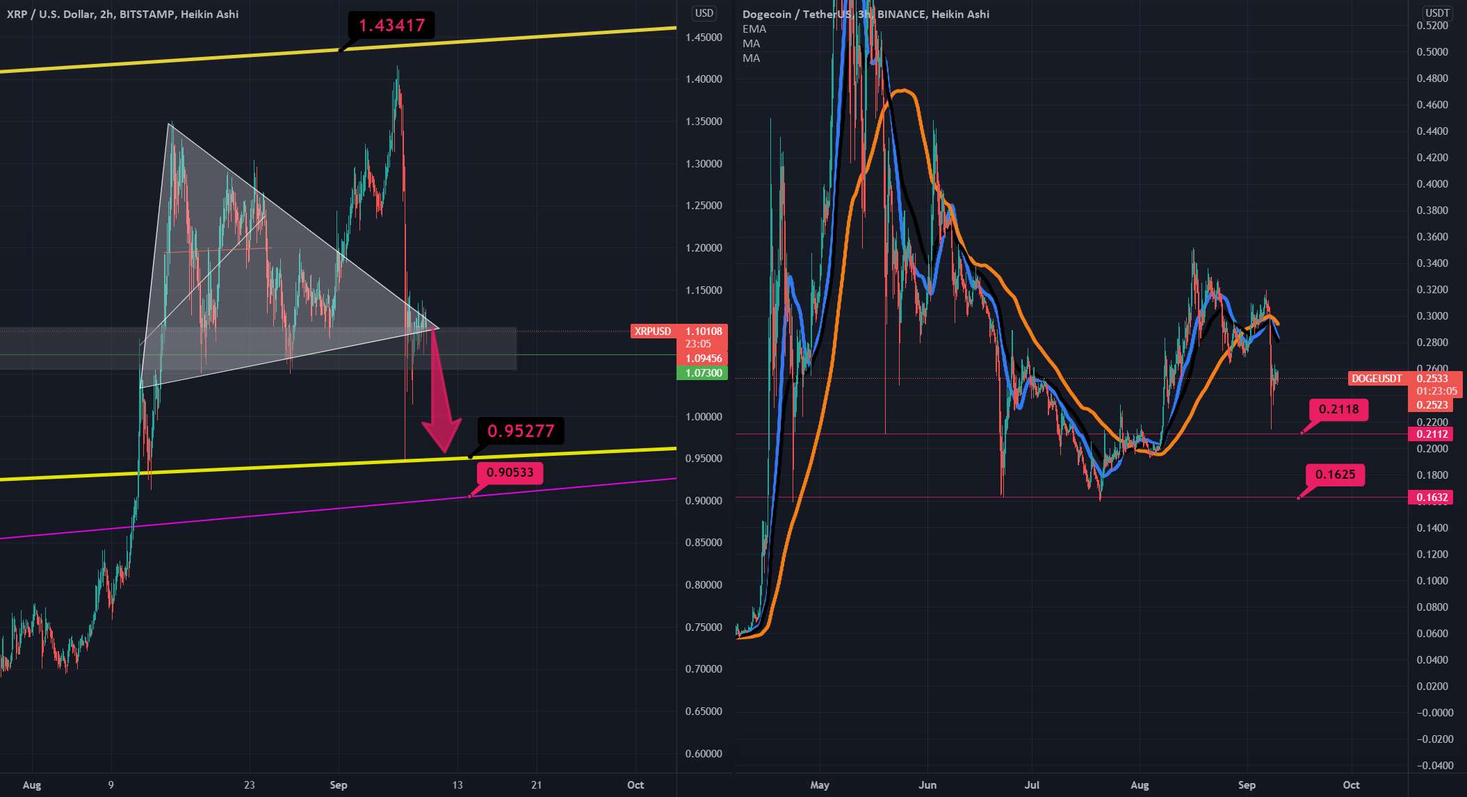 XRP و DOGE - کمبود و عقب ماندگی - DOGE - Elon اجازه دهید سگ دوباره بیرون بیاید؟