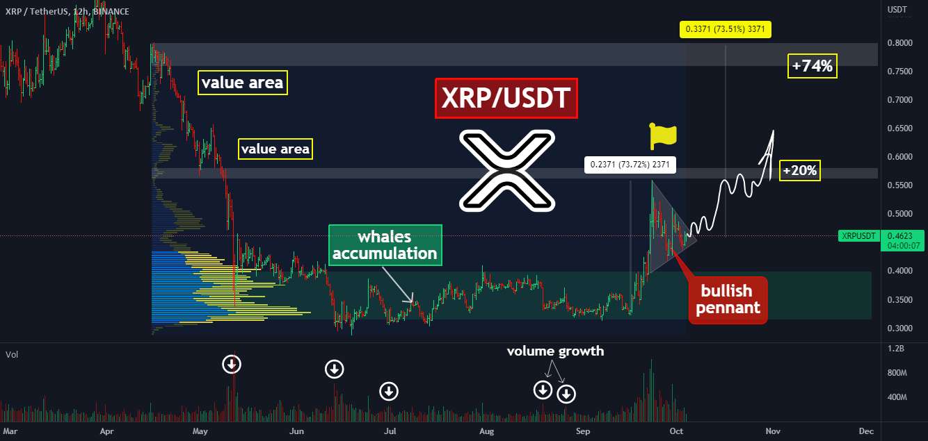  تحلیل ریپل - 🚩الگوهای صعودی در XRP! همه ما می دانیم که چگونه می تواند پمپ کند🔥