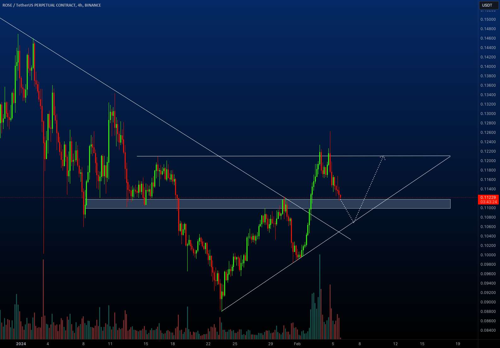  تحلیل آسیس نتورک - ROSE/USDT - در حال حرکت به سمت حمایت بعدی برای بازگشت