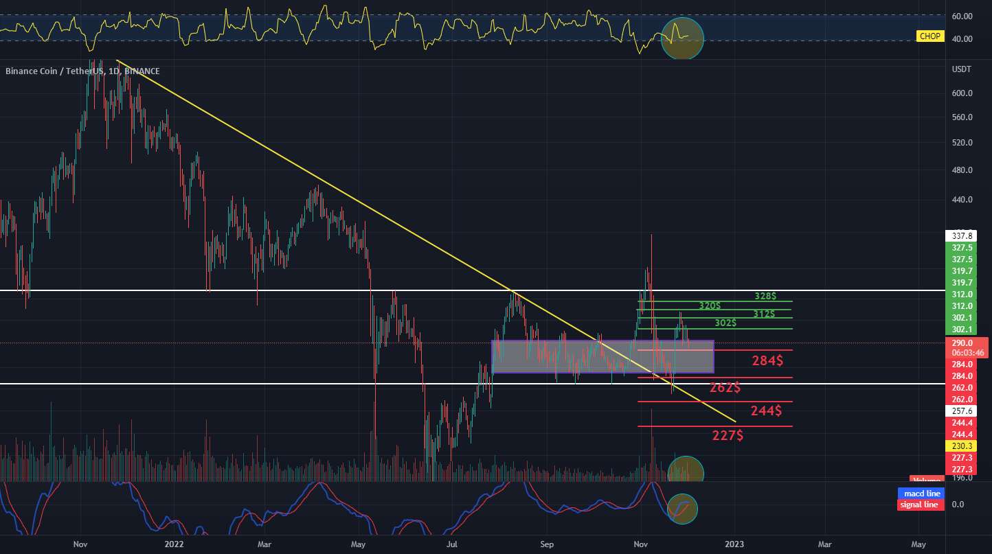  تحلیل بایننس کوین - BNB / USDT 1D INTERVAL، پشتیبانی و مقاومت