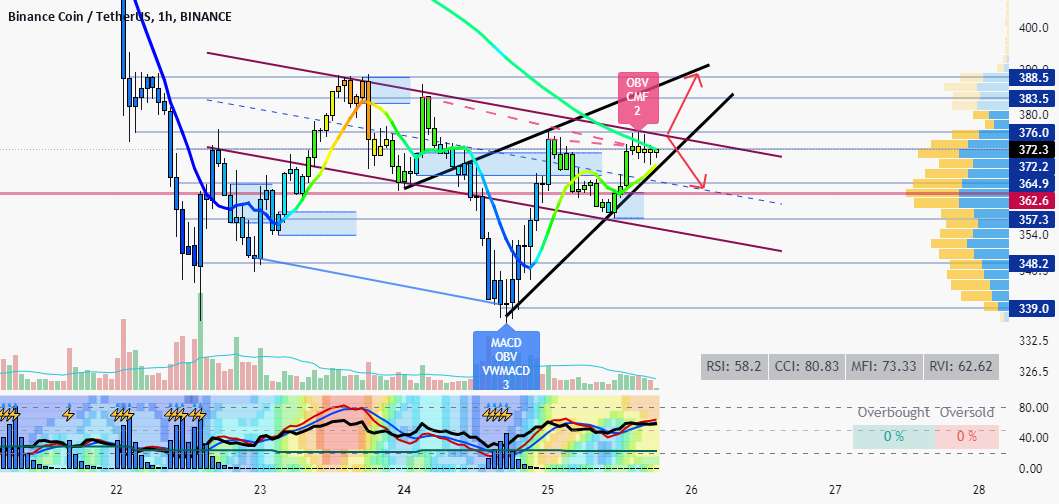  تحلیل بایننس کوین - BNB 1h