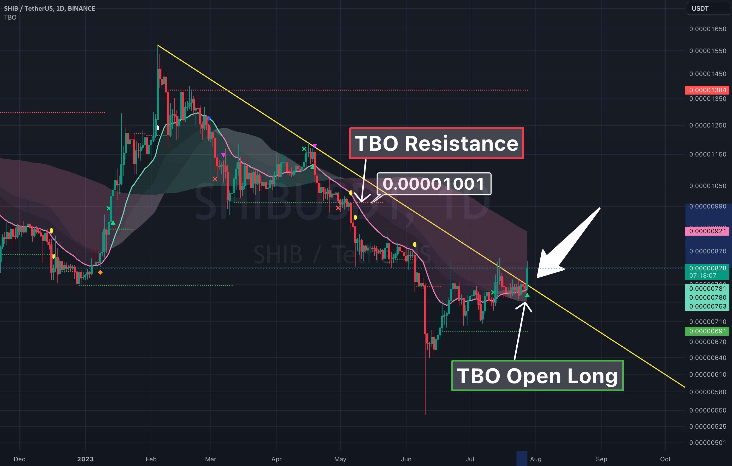  تحلیل شیبا - هشدار شکست صعودی: $SHIB بالاتر از مقاومت بلند مدت