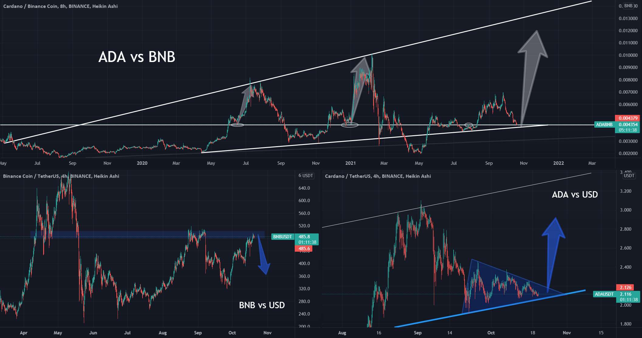  تحلیل کاردانو - 🥉 نبرد برای مقام سوم - 🐼BNB در مقابل ADA