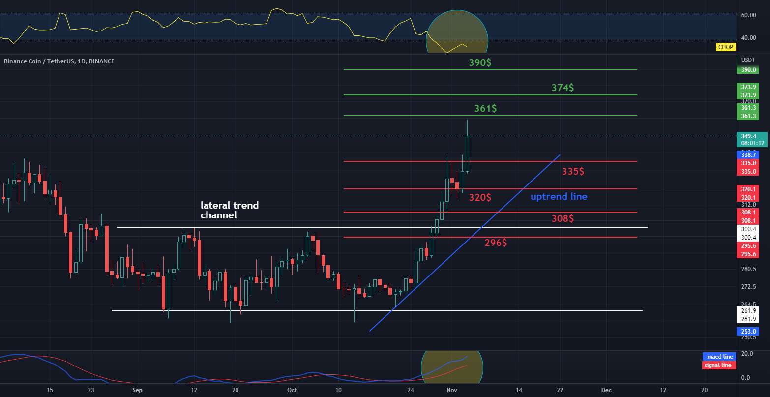  تحلیل بایننس کوین - BNB / USDT 1D INTERVAL، پشتیبانی و مقاومت