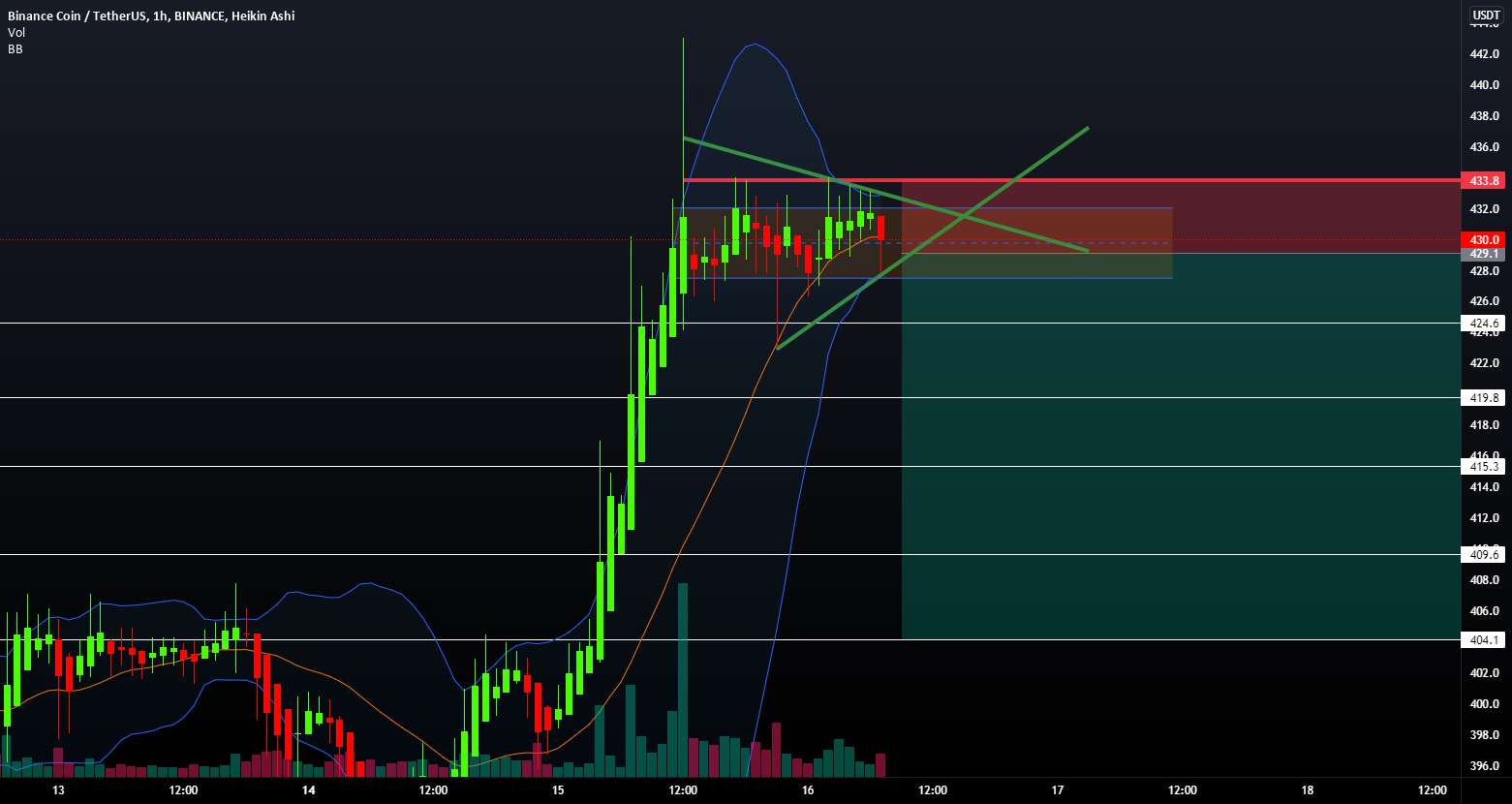 BNBUSDT - موقعیت کوتاه از x20 سفارش فروش معلق