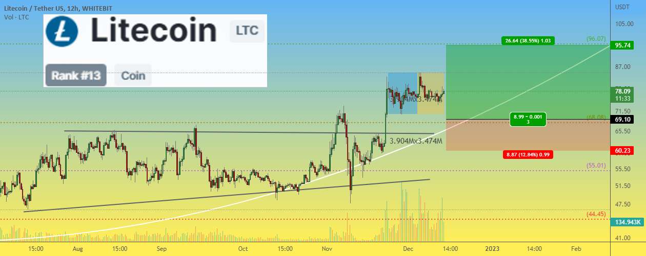 قیمت LITECOIN LTC در حال آماده شدن برای ادامه رشد است - آیا قیمت Litecoin LTC موج جدیدی از رشد ارزهای دیجیتال را آغاز می کند؟