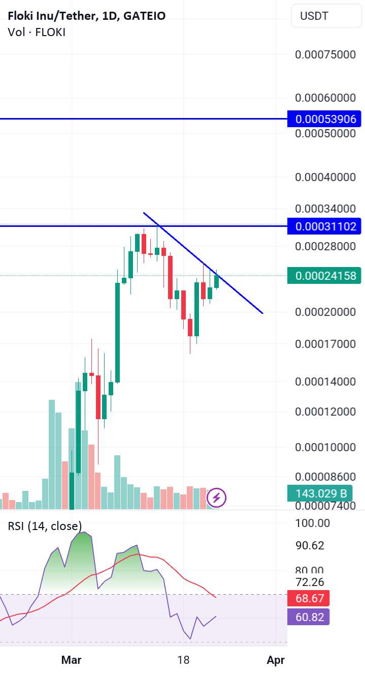  تحلیل FLOKI - ریسک قبل از شکستن خط روند، غیراصولی اما جذاب است
