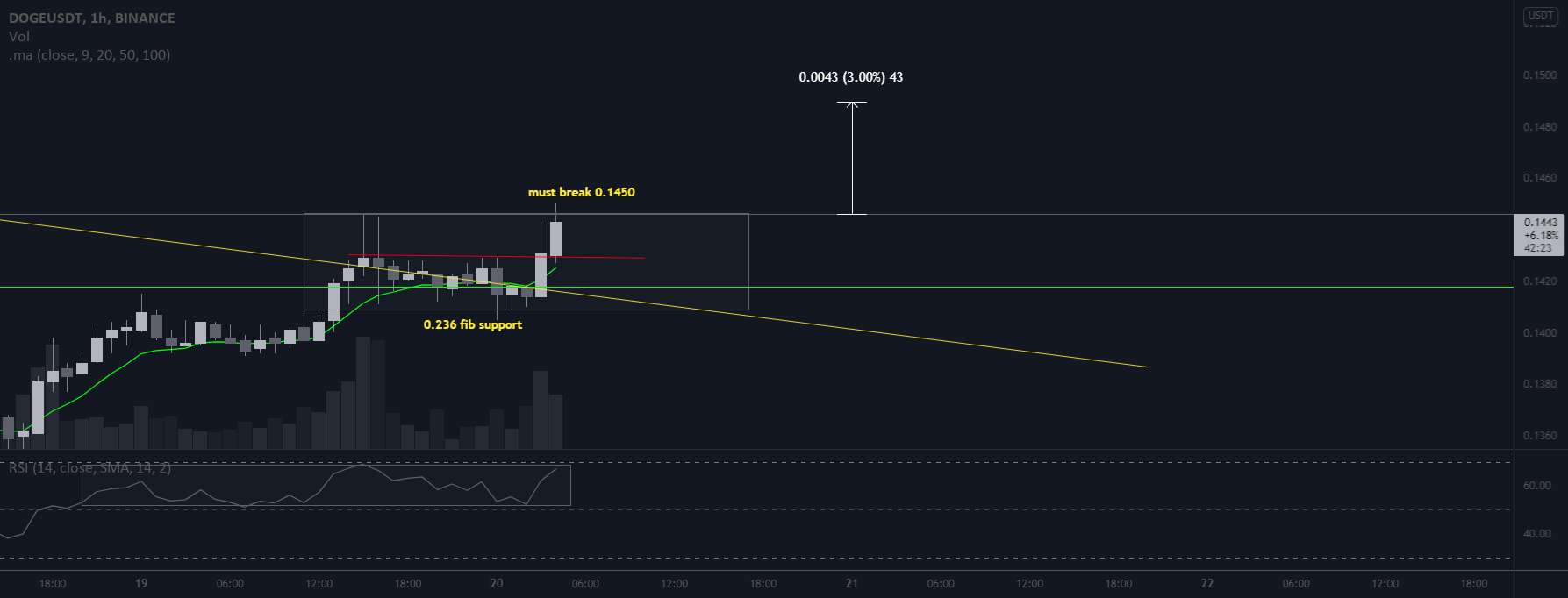  تحلیل دوج کوین - فرصت شکست احتمالی DOGE