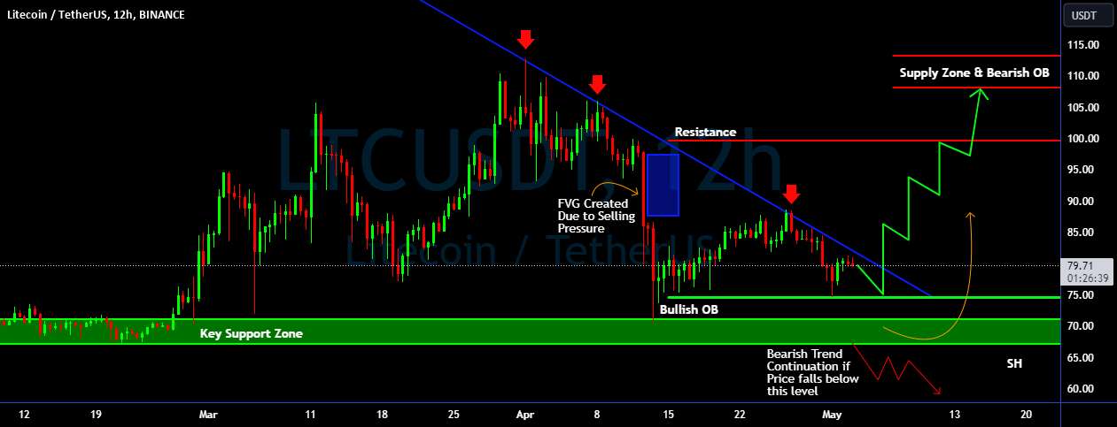 LTC/USDT آماده است تا دوباره برتر محلی خود را مطالبه کند؟ 👀🚀تحلیل LTC