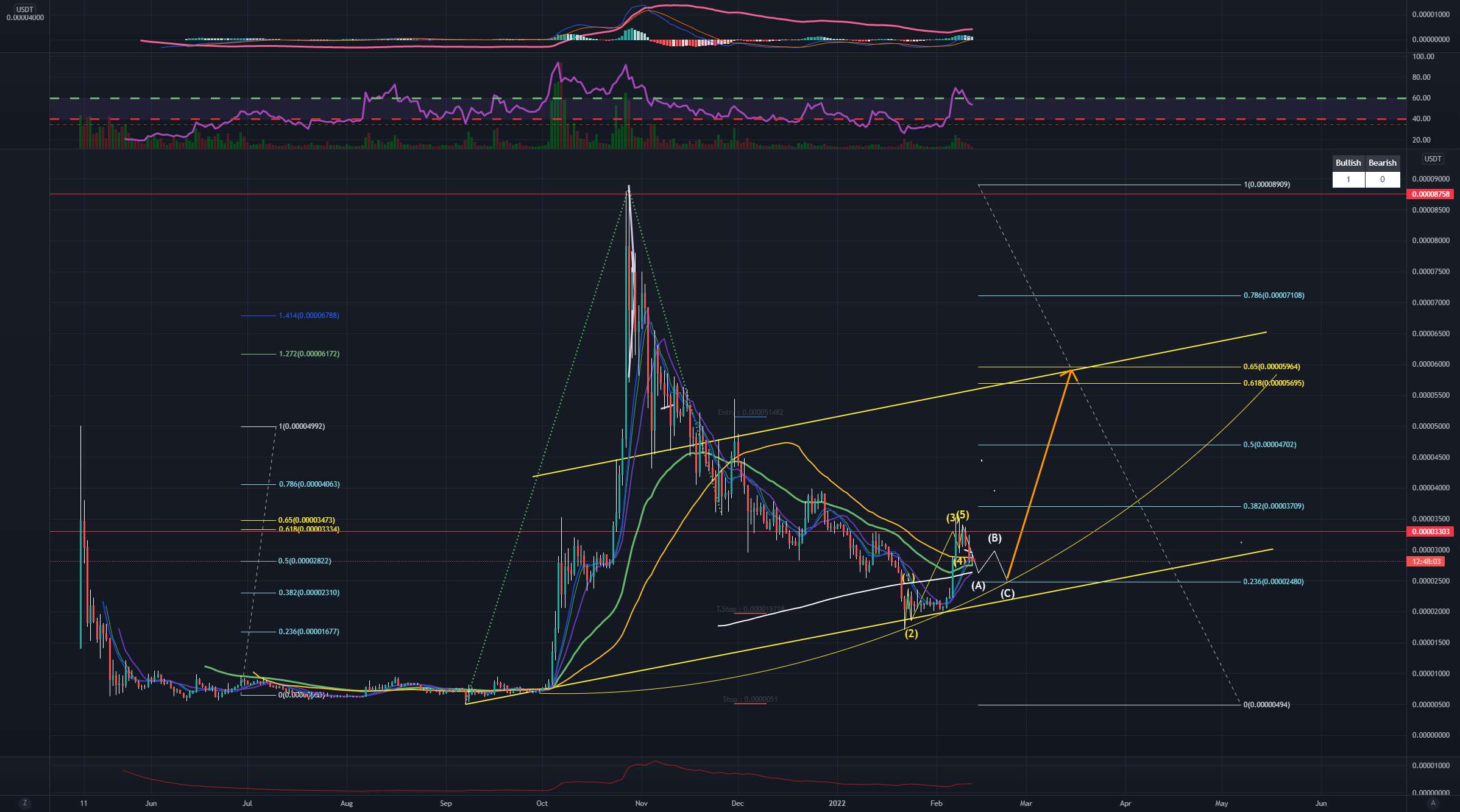  تحلیل شیبا - Shib/USDT - نظر شما در مورد پیش بینی آماتور من چیست؟